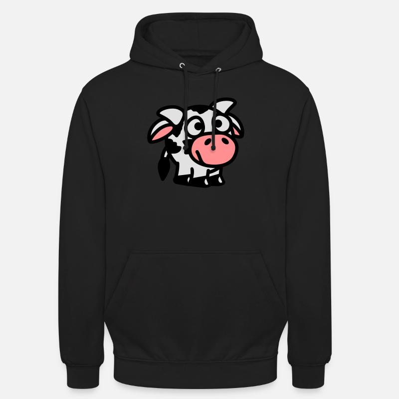 smiley_cow_3c - Sweat-shirt à capuche unisexe - noir