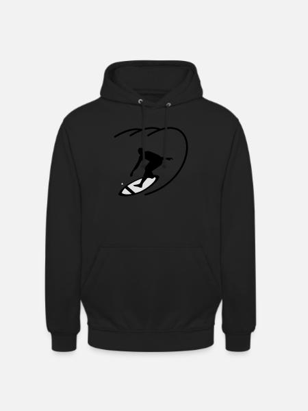 surfeur - Sweat-shirt à capuche unisexe - noir