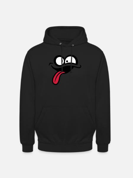 Crazy comic face - Unisex Hoodie - black