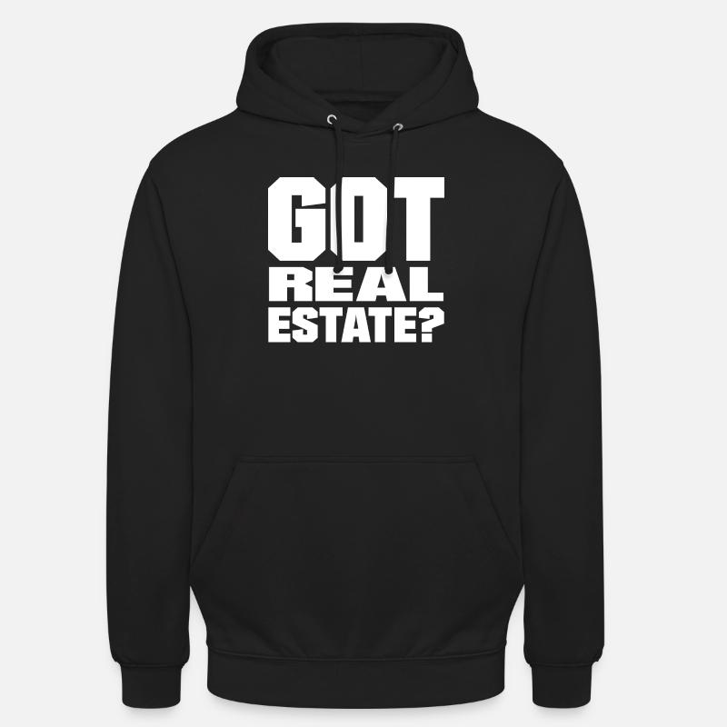 Vous avez de l'immobilier? - Sweat-shirt à capuche unisexe - noir