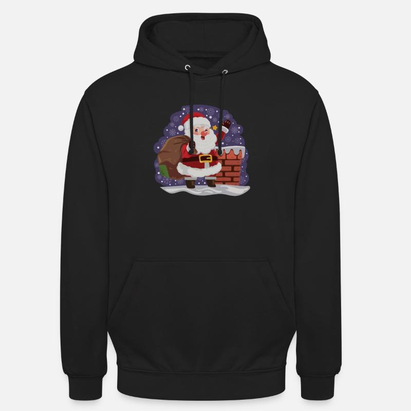 Der Weihnachtsmann ist da. - Unisex Hoodie - Schwarz