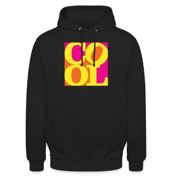 Cool WordPlay art original 5 - Sweat-shirt à capuche unisexe - noir - Devant - Alina (178cm) & Michal (187cm)