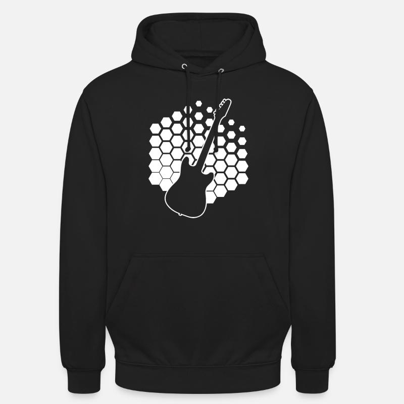 Guitariste Féminin Guitariste Hommes - Sweat-shirt à capuche unisexe - noir