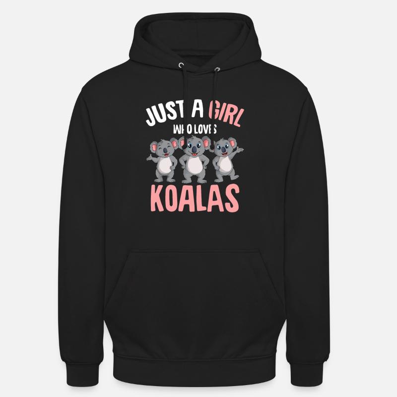Koala Mädchen - Unisex Hoodie - Schwarz