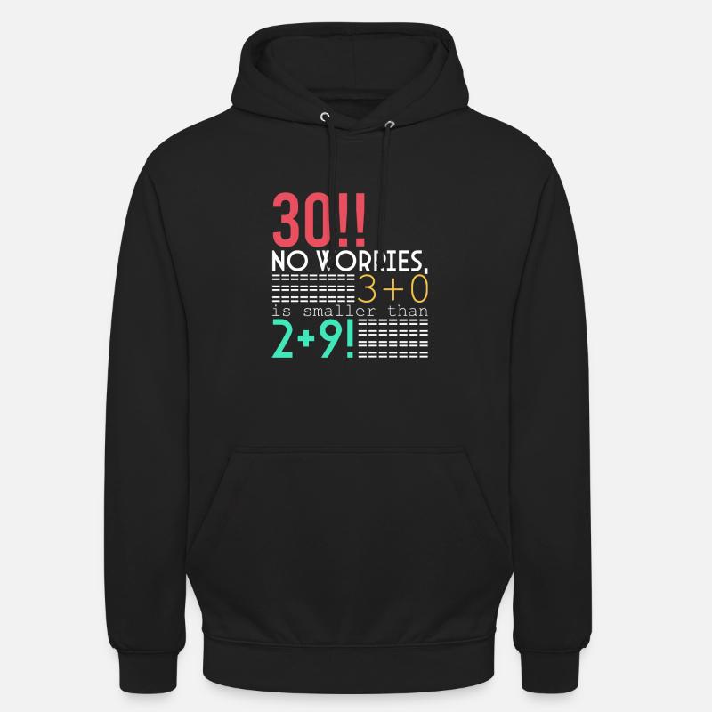 Joyeux 30e anniversaire!!! - Sweat-shirt à capuche unisexe - noir
