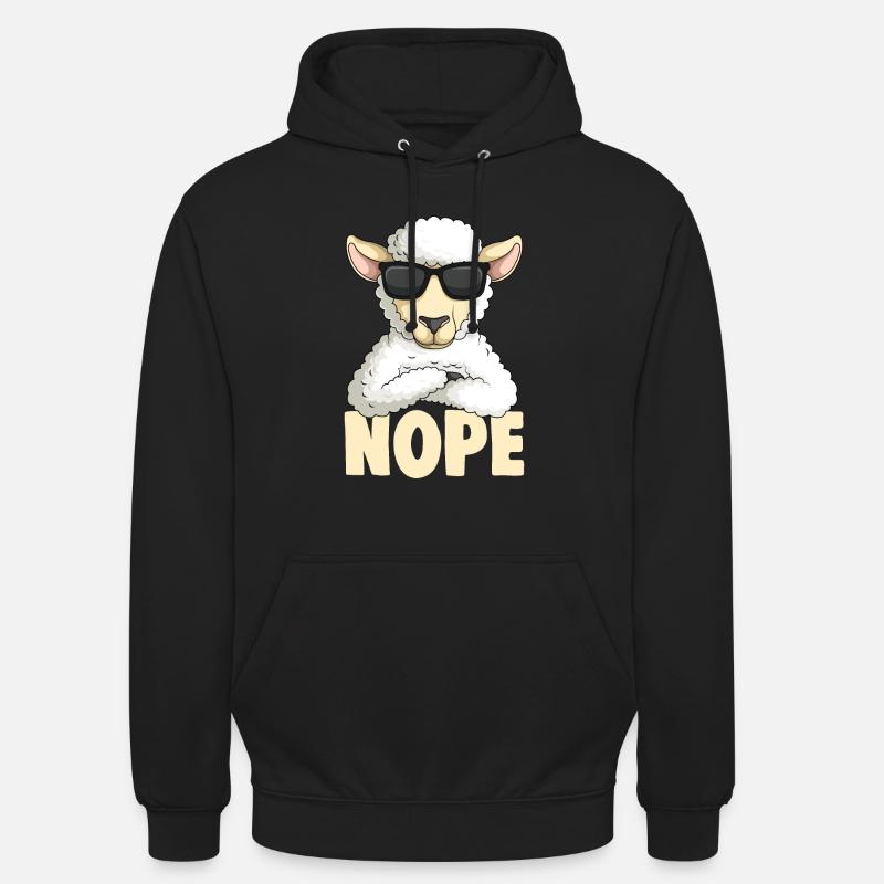 Mouton non mouton - Sweat-shirt à capuche unisexe - noir