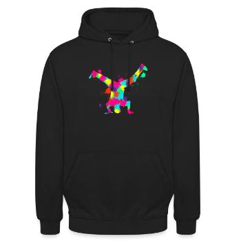Breakdance breakdancer breakdance enfants garçons - Sweat-shirt à capuche unisexe - noir - Devant - Alina (178cm) & Michal (187cm)