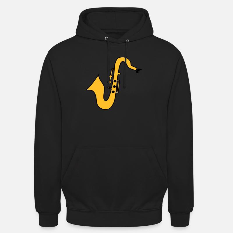 Saxophone - Sweat-shirt à capuche unisexe - noir