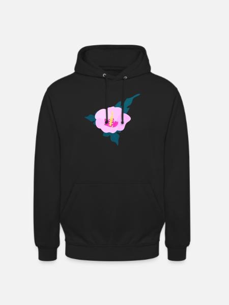 Hibiskusblüte 2 - Unisex Hoodie - Schwarz