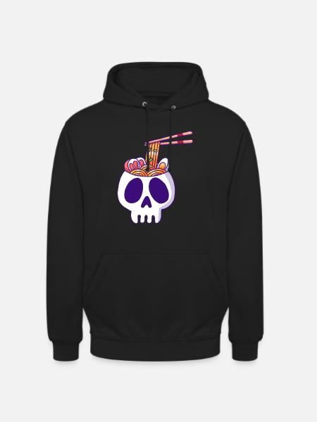 Skull and noodles - Unisex Hoodie - black