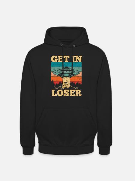 Retro Ufo Alien - Unisex Hoodie - Schwarz