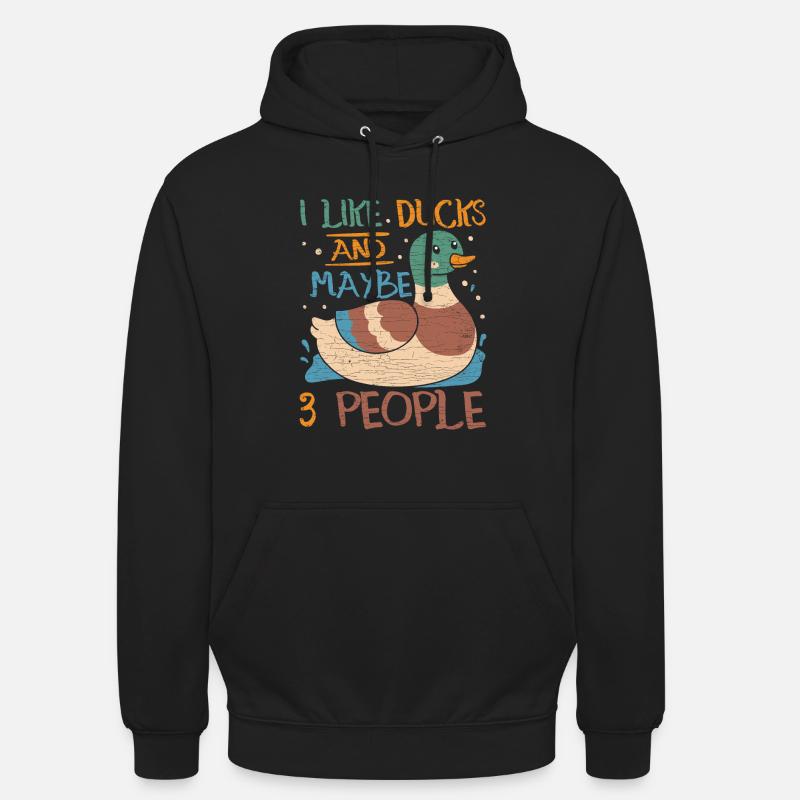 Ente Entchen Geschenk - Unisex Hoodie - Schwarz