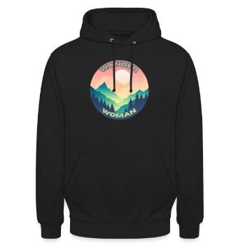 Wander Woman - Unisex Hoodie - Schwarz - Vorne - Alina (178cm) & Michal (187cm)