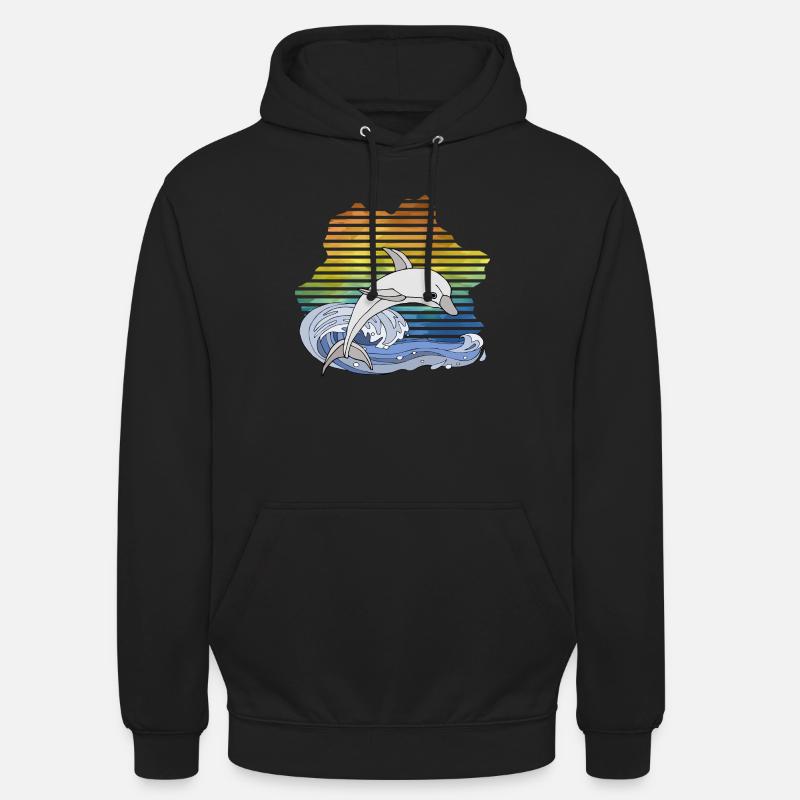 Delfin - Unisex Hoodie - Schwarz