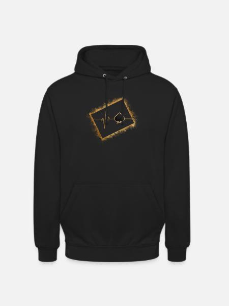 Spielkarten, Pokerspieler - Unisex Hoodie - Schwarz