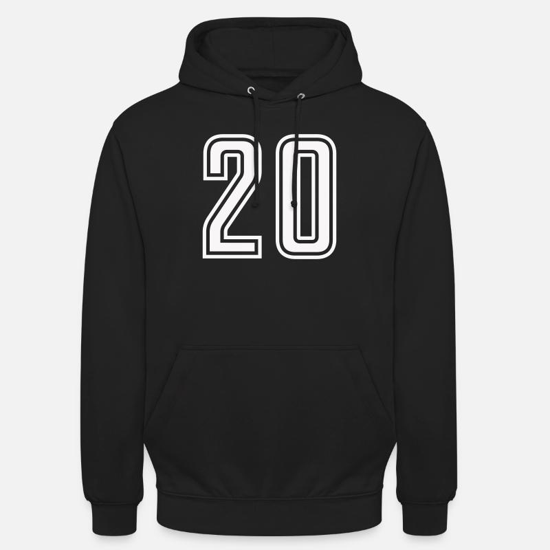 20 - Sweat-shirt à capuche unisexe - noir