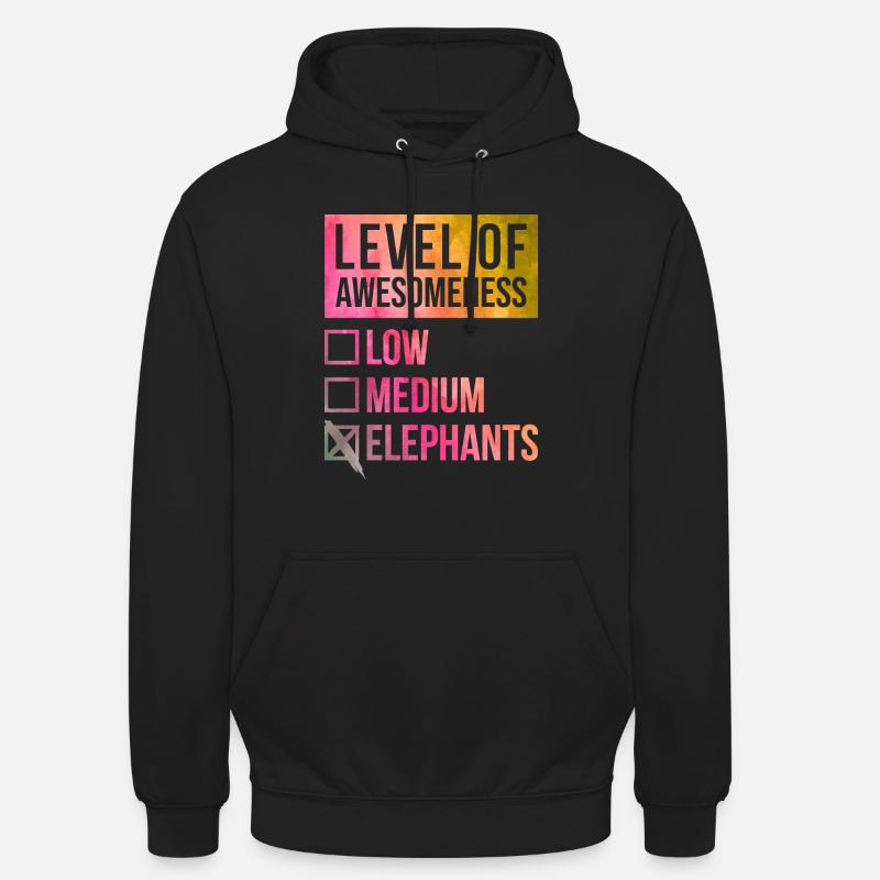 éléphant - Sweat-shirt à capuche unisexe - noir