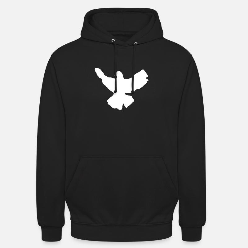 Colomba bianca della pace - Felpa con cappuccio unisex - nero