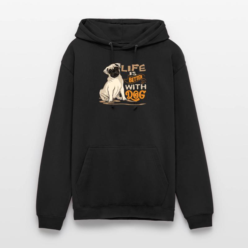 Das Leben ist schöner mit einem Hund Unisex Hoodie