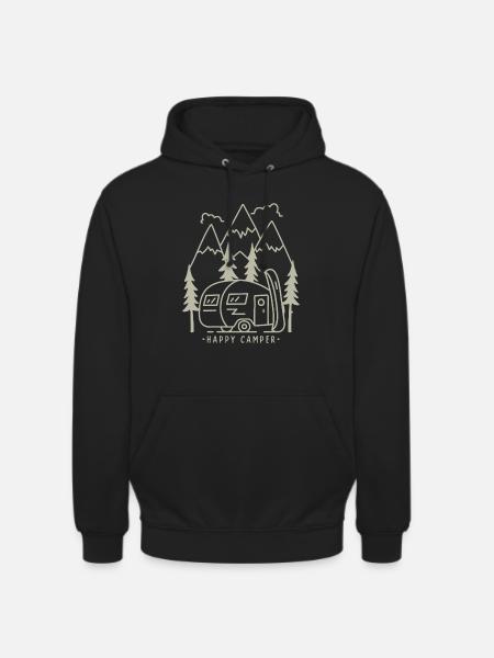 Camping Camper Motorhome Caravan - Unisex Hoodie - black