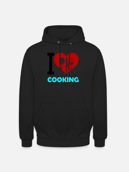 J’adore cuisiner - Sweat-shirt à capuche unisexe - noir