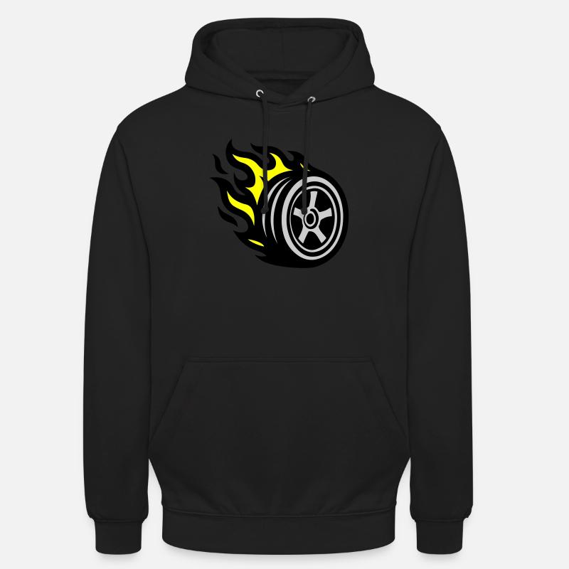 Flamme de pneu - Sweat-shirt à capuche unisexe - noir