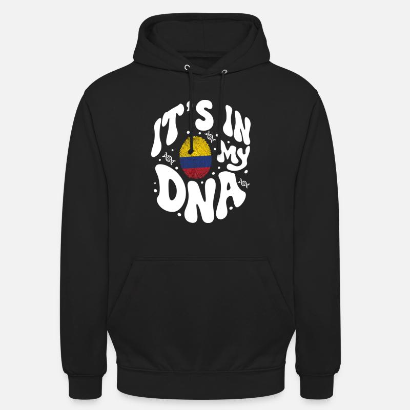 ADN colombien Colombie Drapeau hispanique - Sweat-shirt à capuche unisexe - noir
