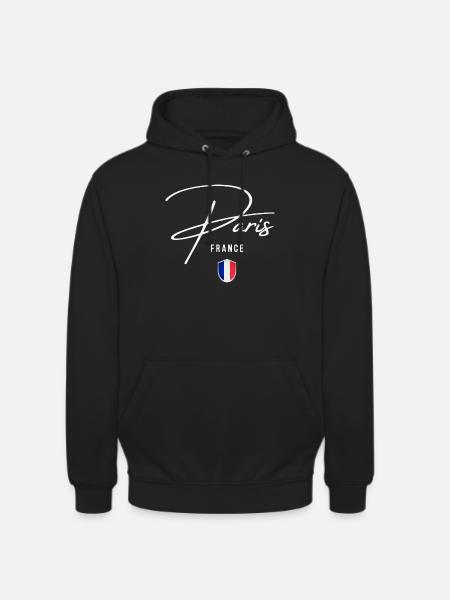 Paris France, elegant design Paris - Unisex Hoodie - black