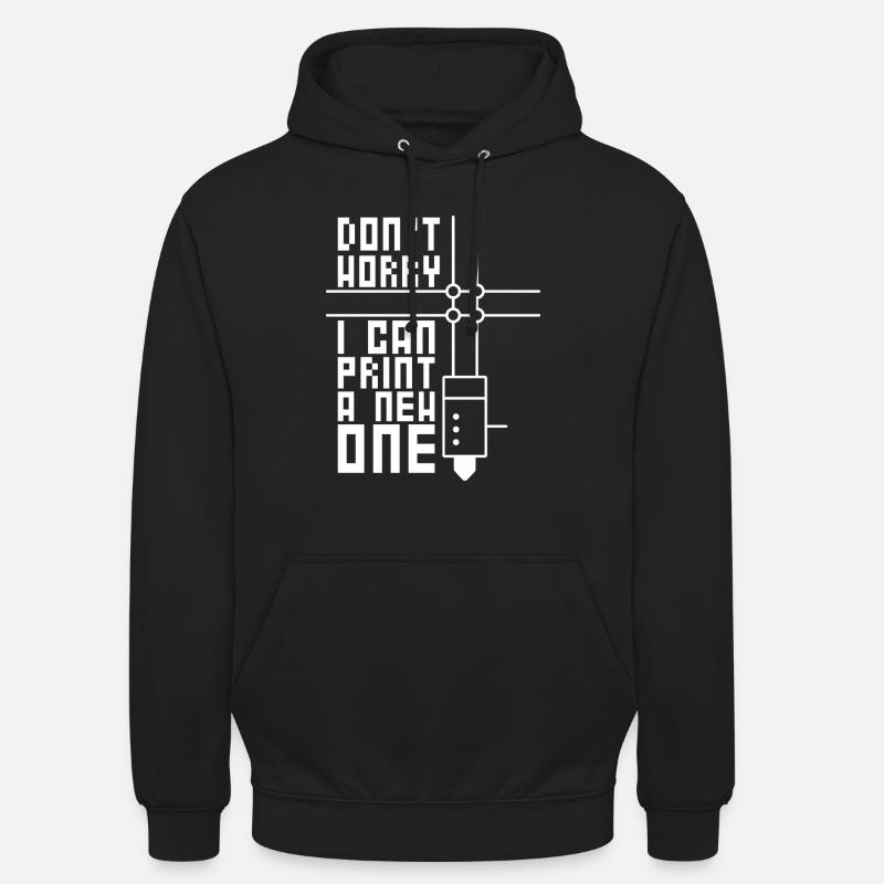 3D-Drucken 3D-Filament-3D-Drucker - Unisex Hoodie - Schwarz