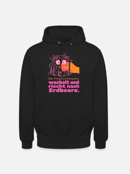 Erdbeer Seifen Therapeut - Unisex Hoodie - Schwarz