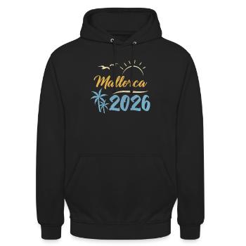 Mallorca 2026 - Unisex Hoodie - Schwarz - Vorne - Alina (178cm) & Michal (187cm)