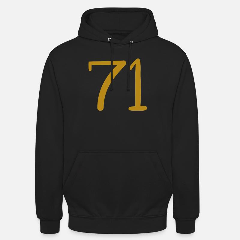 71 - Sweat-shirt à capuche unisexe - noir