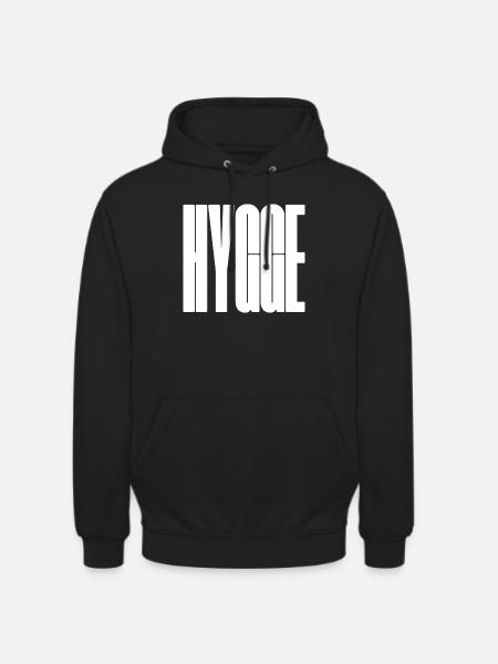 T-shirt graphique Hygge Bold Wordmark - Sweat-shirt à capuche unisexe - noir