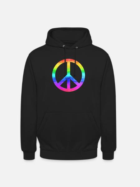 Peace sign symbol - Unisex Hoodie - black