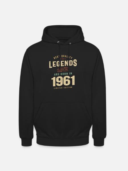 1961 Birthday 62 Years Old - Unisex Hoodie - black