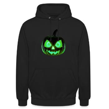 Hallowen Spooky Pumpkin Design Gift for Hallows - Unisex Hoodie - black - Front - Alina (178cm) & Michal (187cm)