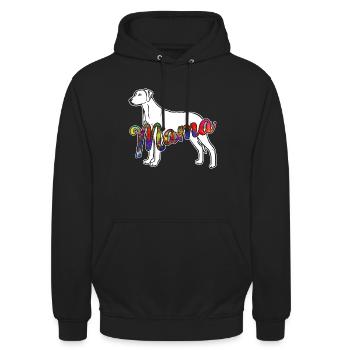 Rhodesian Ridgeback Rhodesian Ridgeback Mama - Unisex Hoodie - black - Front - Alina (178cm) & Michal (187cm)
