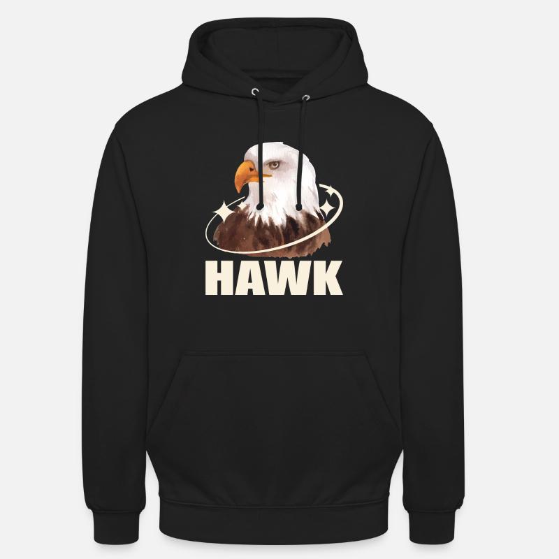 Hawk - Sweat-shirt à capuche unisexe - noir