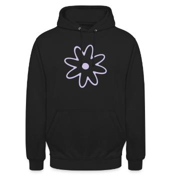 Flower - Unisex Hoodie - black - Front - Alina (178cm) & Michal (187cm)