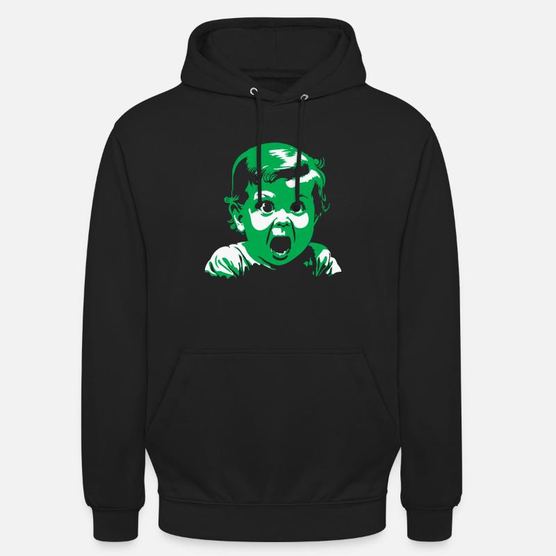 Fille effrayée - Sweat-shirt à capuche unisexe - noir