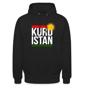 kurdistan blaken - Unisex Hoodie - Schwarz - Vorne - Alina (178cm) & Michal (187cm)