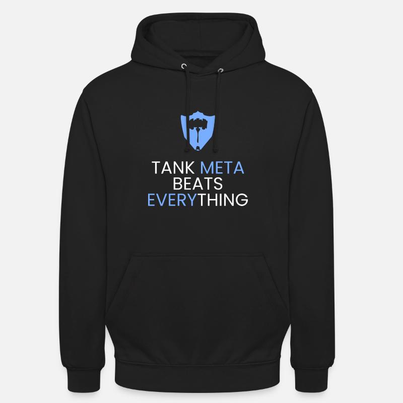 Tank Meta defeats everything - Unisex Hoodie - black