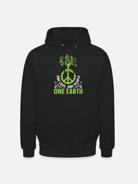 Un amore Un popolo Una Terra Giornata Mondiale della Pace - Felpa con cappuccio unisex - nero