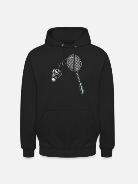 Badminton Speler Coach Racket Sport Smash - Uniseks hoodie - zwart