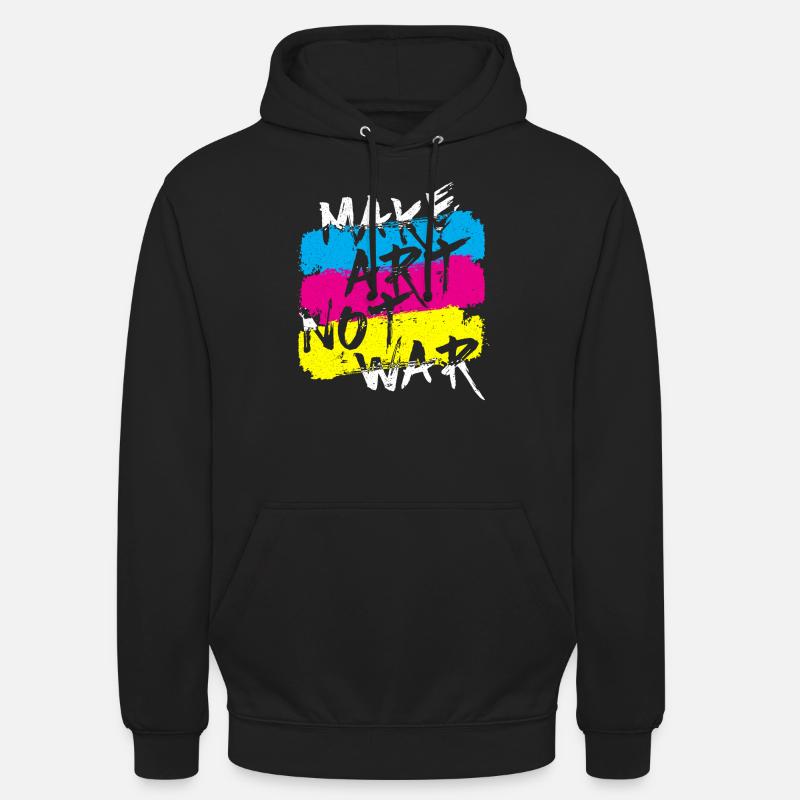 Make Art Not War Graffiti Spray Street Art Dessin - Sweat-shirt à capuche unisexe - noir