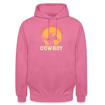 I Should Have Been A Cowboy Rodeo Bull Riding - Unisex Hoodie - pink - Front - Alina (178cm) & Michal (187cm)