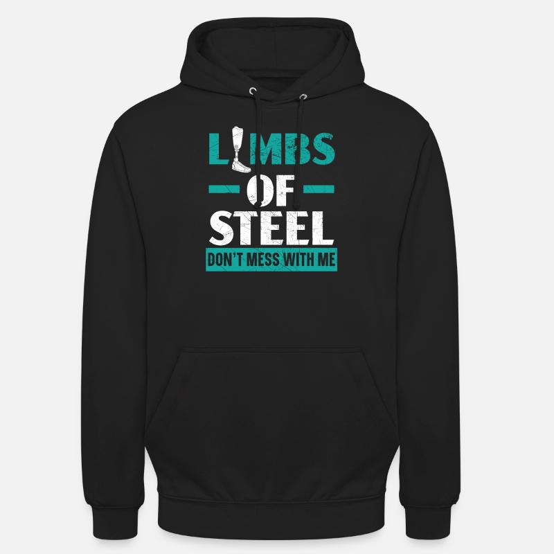 Amputationsrollstuhl Behinderter Amputierter Amputierter - Unisex Hoodie - Schwarz