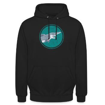 Goblin Shark Lover Meerestier Meeresbiologe - Unisex Hoodie - Schwarz - Vorne - Alina (178cm) & Michal (187cm)
