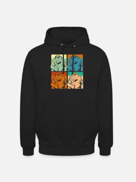 Retro Proboscis Affe Ape Tierpfleger - Unisex Hoodie - Schwarz