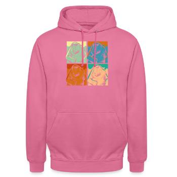 Retro Proboscis Affe Ape Tierpfleger - Unisex Hoodie - Pink - Vorne - Alina (178cm) & Michal (187cm)